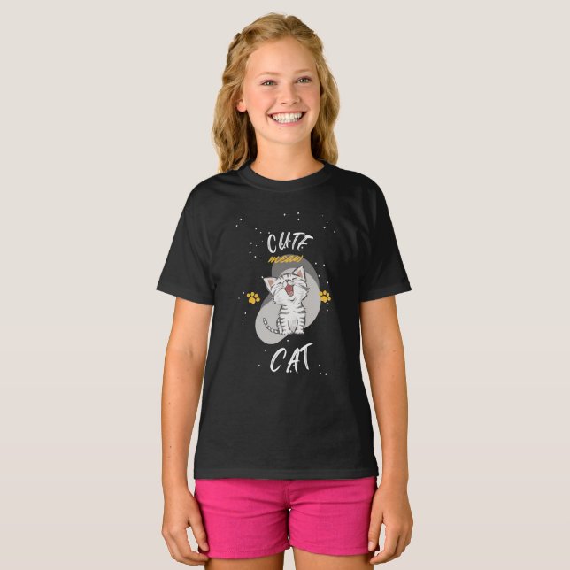 Niedliche Katze T-Shirt (Vorne ganz)