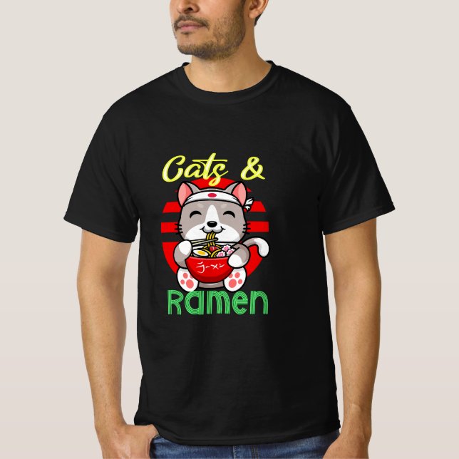 Niedliche Katze T-Shirt (Vorderseite)
