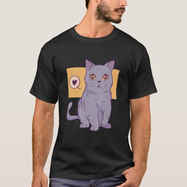 Niedliche Katze T-Shirt (Vorderseite)
