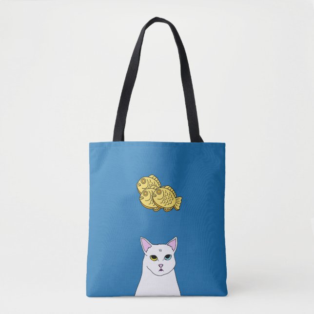 Niedliche Katze Taiyaki Cartoon Taschen-Tasche (Vorderseite)