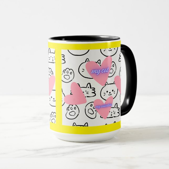 niedliche Katze Tasse (VorderseiteRechts)