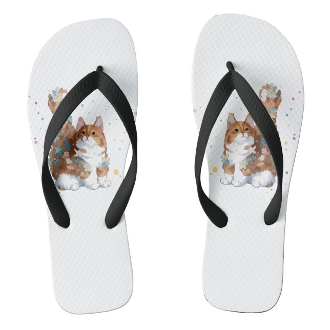 Niedliche Katze Tier Flip Flops (Fußbett)