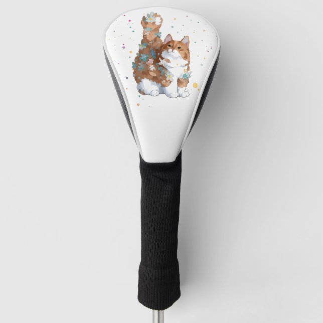 Niedliche Katze Tier Golf Headcover (Vorderseite)