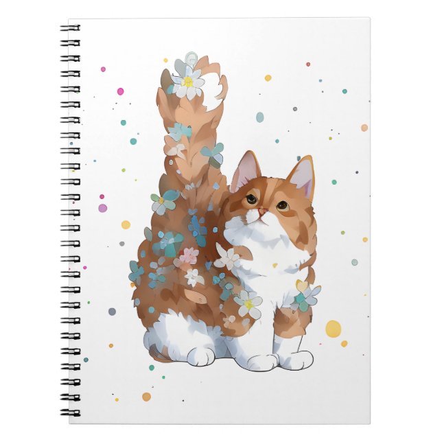 Niedliche Katze Tier Notizblock (Vorderseite)