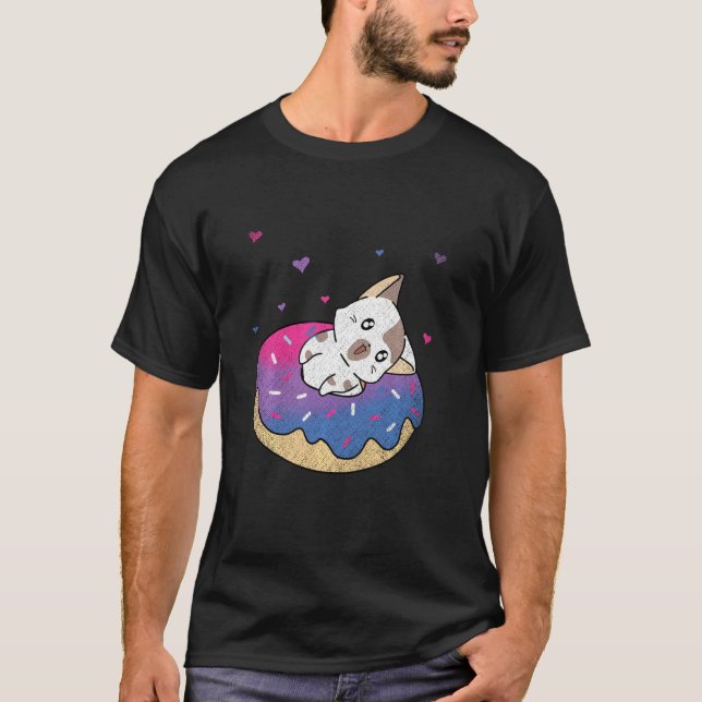 Niedliche Katze Tier Que Bi Pride Bisexualität Don T-Shirt (Vorderseite)