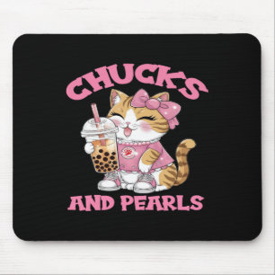 Niedliche Katze Trinken Bubble Tee Kätzchen Lover Mousepad