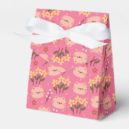 Niedliche Katze und Blume Geschenkschachtel