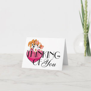 Niedliche Katze- und Hundeleere oder Dankeschön-Ka Dankeskarte