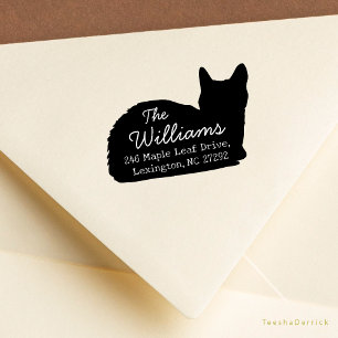 Niedliche Katze Unsere neue Rücksendeadresse Gummistempel