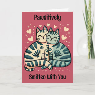 Niedliche Katze Valentine Karte