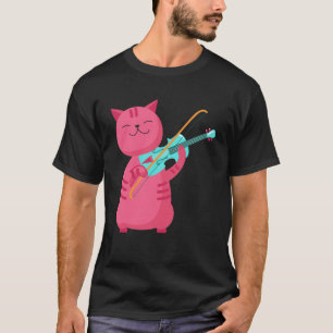 Niedliche Katze Violine spielen T-Shirt