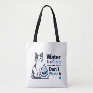 Niedliche Katze Wasser sparen Öko-freundliche Lein