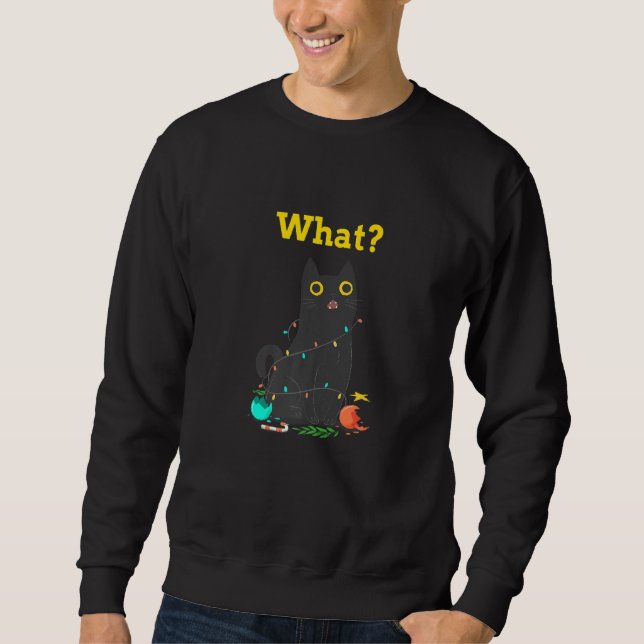 Niedliche Katze Weihnachten Weihnachten Sweatshirt (Vorderseite)