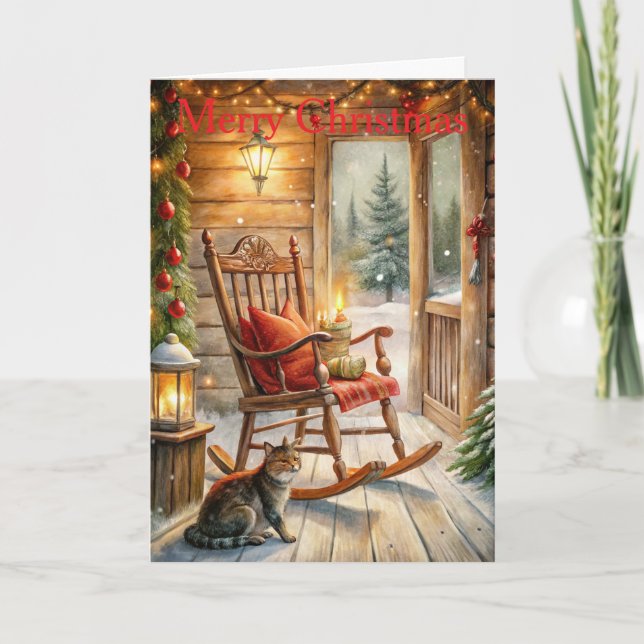 Niedliche Katze zu Weihnachten (Vorderseite)