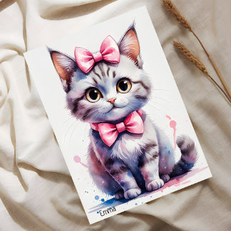 Niedliche Katze zum Geburtstag Einladung
