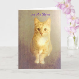 Niedliche Katze zur Unterstützung von Schwester-Kr Karte