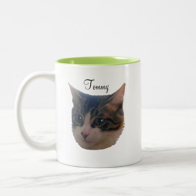 Niedliche Katze Zweifarbige Tasse (Links)
