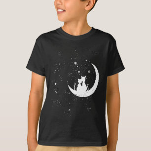 Niedliche Katzen auf dem Mond T-Shirt
