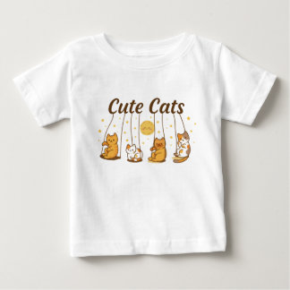 niedliche Katzen auf schwingendem Shirt. Baby T-shirt