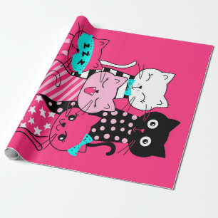 Niedliche Katzen Beste Freunde Geschenk Funny Kitt Geschenkpapier