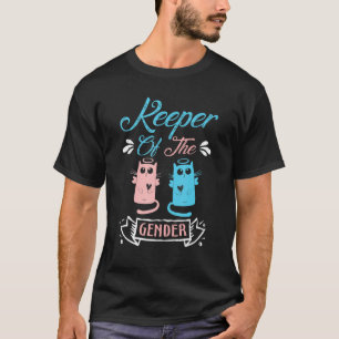 Niedliche Katzen des Geschlechts in blau und rosa T-Shirt