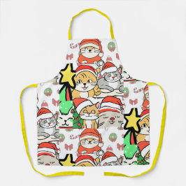 niedliche Katzen, die Weihnachten verheißen Schürze