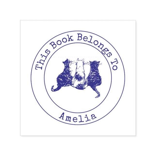 Niedliche Katzen Dieses Buch gehört zu selbstsücht Permastempel (Design)