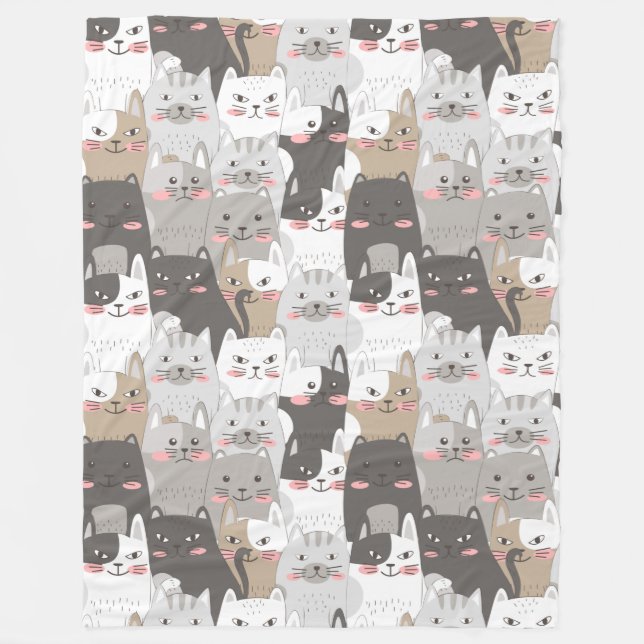 Niedliche Katzen Fleece Blanket (Vorderseite)