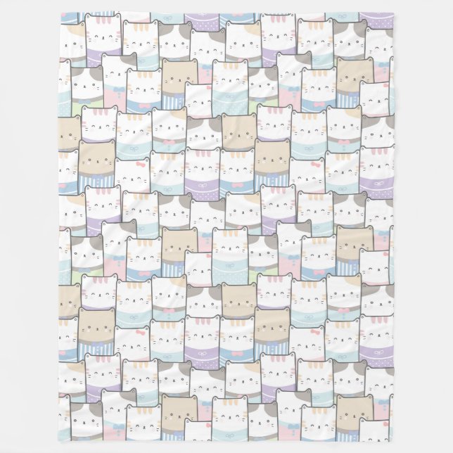 Niedliche Katzen Fleece Blanket (Vorderseite)