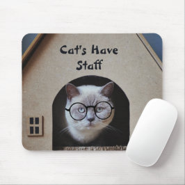 Niedliche Katzen Foto Katzen haben Mitarbeiter Zit Mousepad