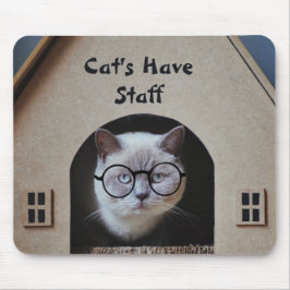 Niedliche Katzen Foto Katzen haben Mitarbeiter Zit Mousepad