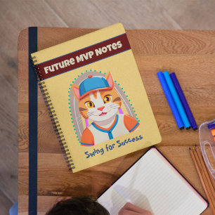 Niedliche Katzen Geschenke für Baseball-Spieler Li Notizbuch