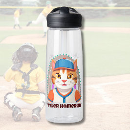 Niedliche Katzen Geschenke für Baseball-Spieler Li Trinkflasche