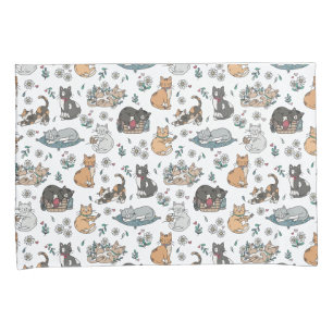 Niedliche Katzen Girls Kitten Kissen Case Set Kissenbezug