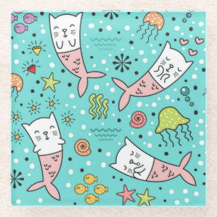 Niedliche Katzen Glasuntersetzer