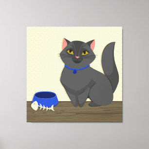 Niedliche Katzen-Illustration Leinwanddruck