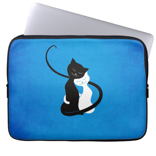 Niedliche Katzen in Liebe Laptopschutzhülle (Vorderseite)