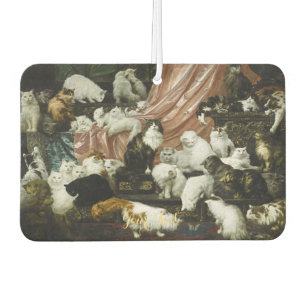 Niedliche Katzen Kätzchen Vintage Kunst Malen Katz Autolufterfrischer