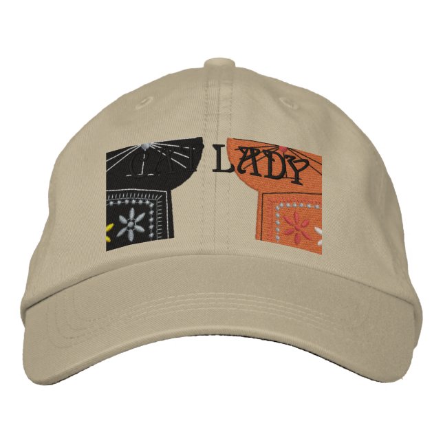 Niedliche Katzen Katze Katze Lady bestickte Hülle Bestickte Baseballkappe (Vorderseite)