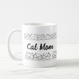 Niedliche Katzen Katzenkatze Mama Monogramm Kaffeetasse
