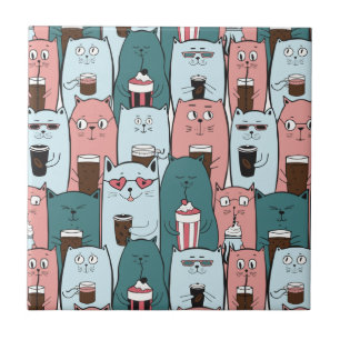 Niedliche Katzen Keramik Fliese