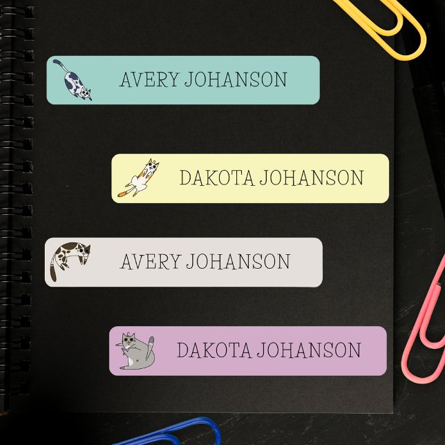 Niedliche Katzen Kinder zurück zum wasserdichten S Etiketten (Von Creator hochgeladen)