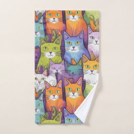 Niedliche Katzen, Launen auf der Hand Handtuch