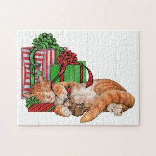 Niedliche Katzen-, Mäuse-und Weihnachtsgeschenke Puzzle