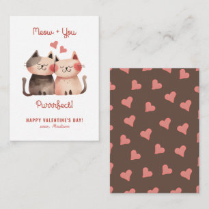 Niedliche Katzen Meow und Sie sind Purfect Valenti Mitteilungskarte