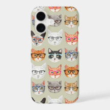 Niedliche Katzen mit Glasmuster