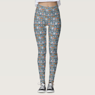 Niedliche Katzen mit Glasmuster Leggings