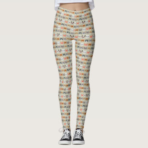 Niedliche Katzen mit Glasmuster Leggings