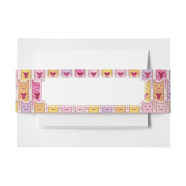 Niedliche Katzen mit liebevollen Herzen Einladungsbanderole (Vorderseite Beispiel)