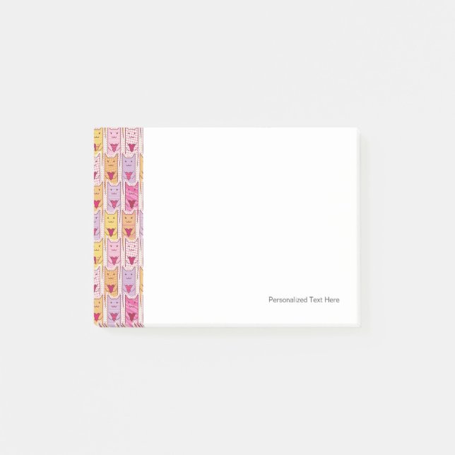 Niedliche Katzen mit liebevollen Herzen Post-it Klebezettel (Vorderseite)